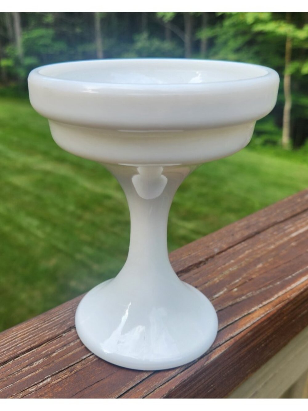 Vintage WESTMORELAND White Milk Glass Fairy Lamp Light Pedestal BOTTOM BASE ONLY